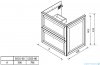 rysunek techniczny Oristo Montebianco szafka z blatem 80x60x46 biały mat OR47-SD2S-80-2/OR00-BU-80-2